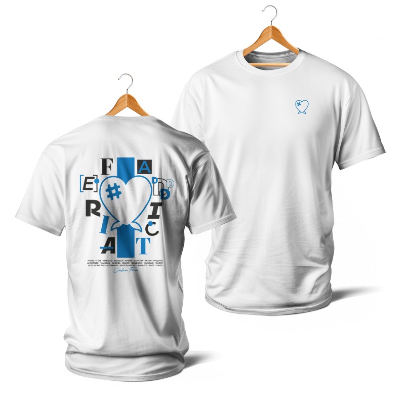 T-shirts Feria Addict (bleu et blanc)