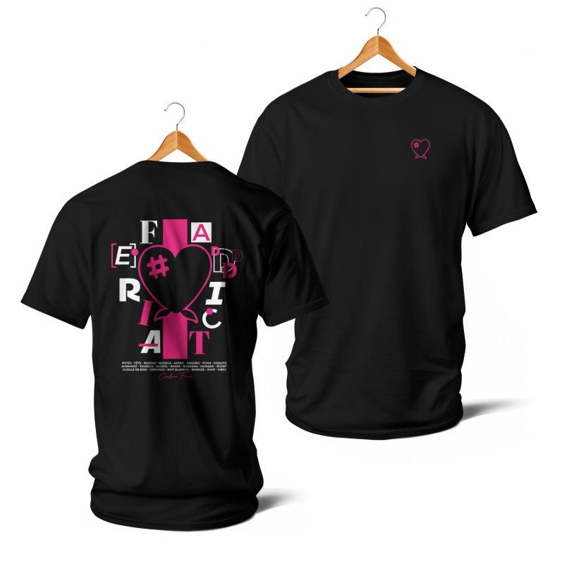 T-shirts Feria Addict (rose et noir)