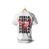 T-SHIRT BLANC - Feria + Taureau spray (rouge)