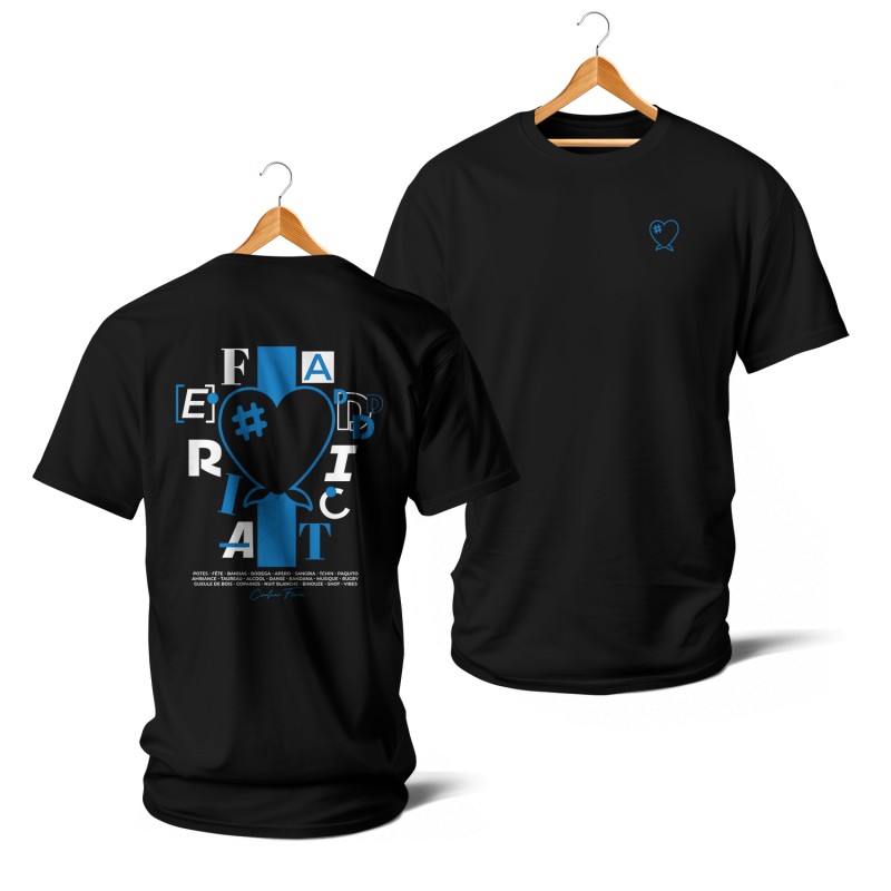 T-shirts Feria Addict (bleu et noir)