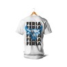 T-SHIRT BLANC - Feria Taureau spray (bleu)