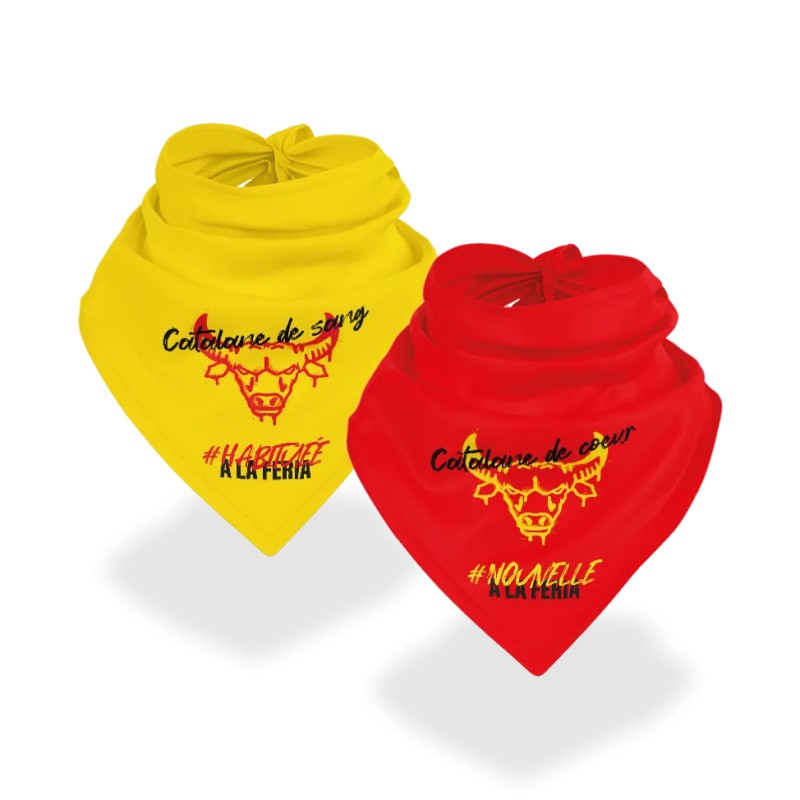 LOT DE 2 BANDANAS - Catalane de sang et de coeur