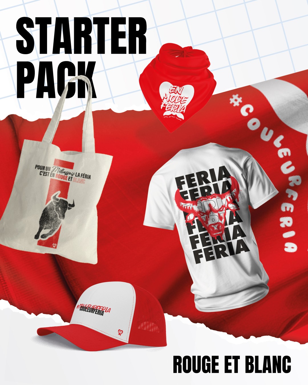 Starter pack rouge et blanc