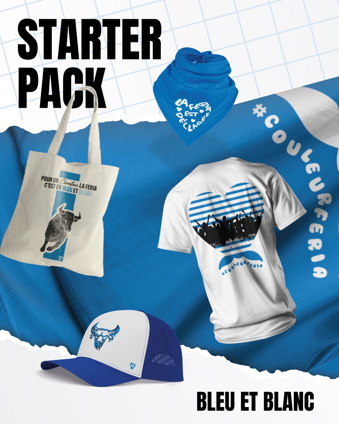 Starter pack bleu et blanc